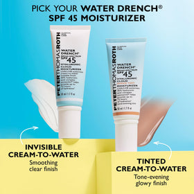 Peter Thomas Roth next to common items showing size and travel-friendly benefit