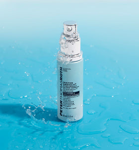 Peter Thomas Roth bottle beside a coin for scale to show product size and portability