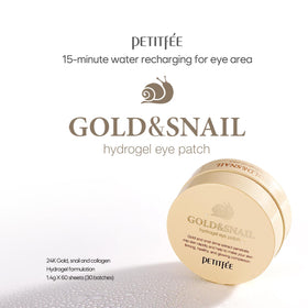 Petitfee open jar with glistening patches highlighting nourishing and luxe formula