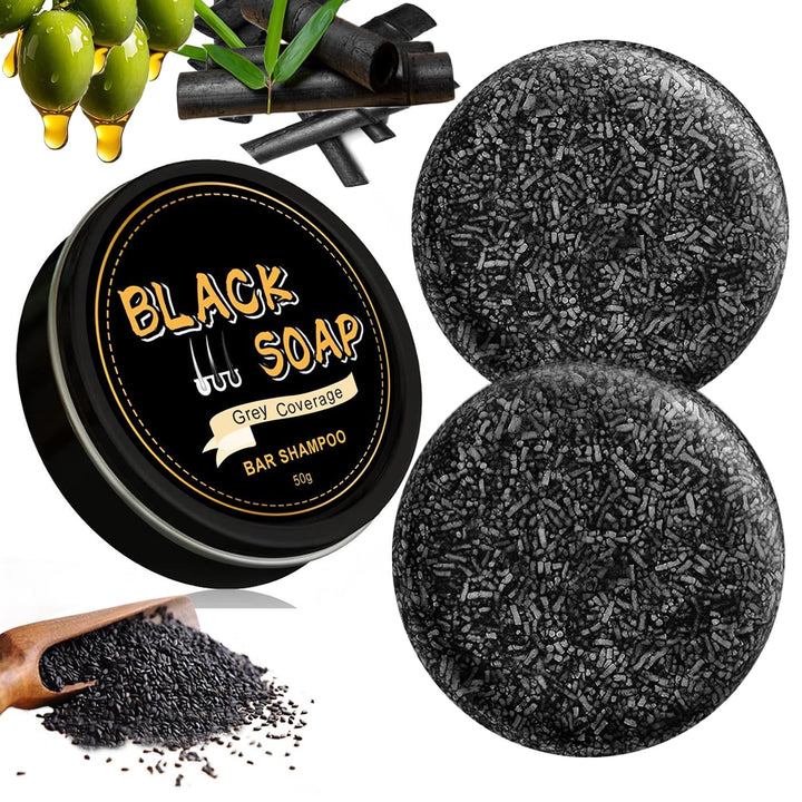 pewatul front packaging showing black soap bar and two-pack convenience