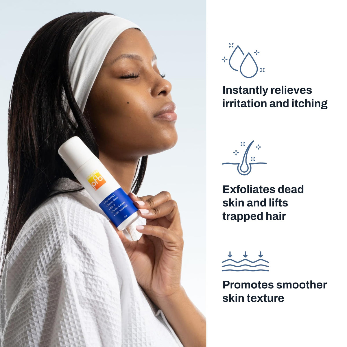 PFB Vanish label close-up showing active ingredients AHA and BHA and usage directions for informed application