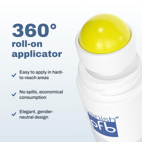 PFB Vanish roll-on applicator demonstrating precise targeted application and easy control