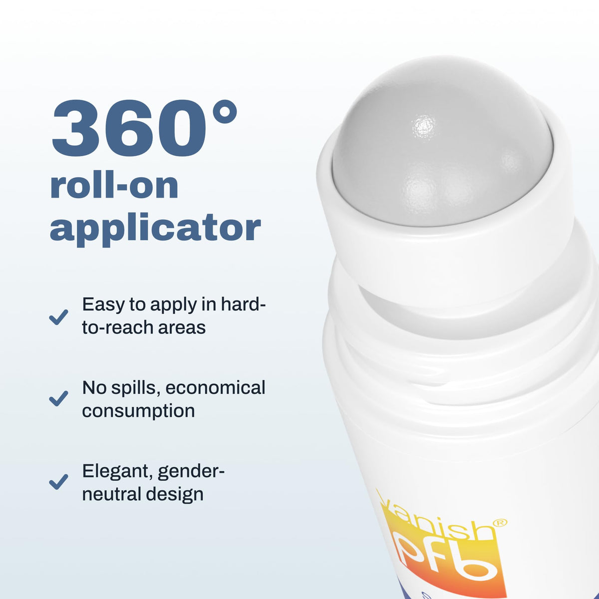PFB Vanish serum texture on skin illustrating fast-absorbing, non-greasy finish for smoother appearance