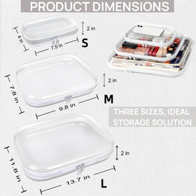 PGAXM large pouch packed with travel toiletries demonstrating capacity and protection