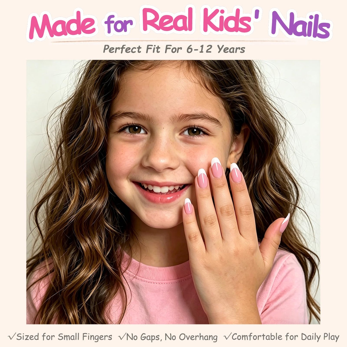 PGELXON close-up of white French tips highlighting smooth glossy finish