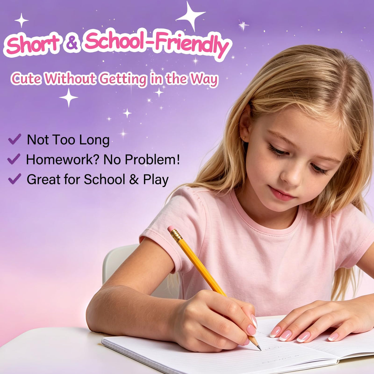PGELXON nail next to coin showing short almond size for kids ease