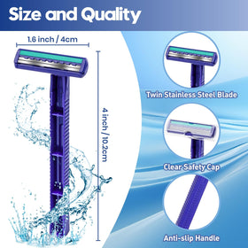 Phafaloop close-up of twin stainless-steel blades for smooth shaves