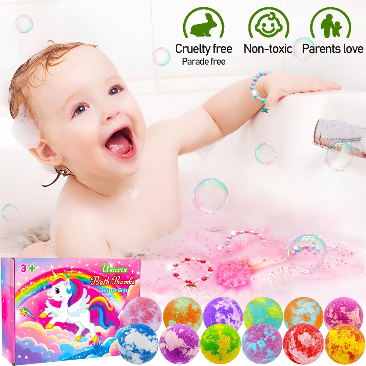 Phaorui bath bombs arranged in Easter basket, ready for gifting and celebration