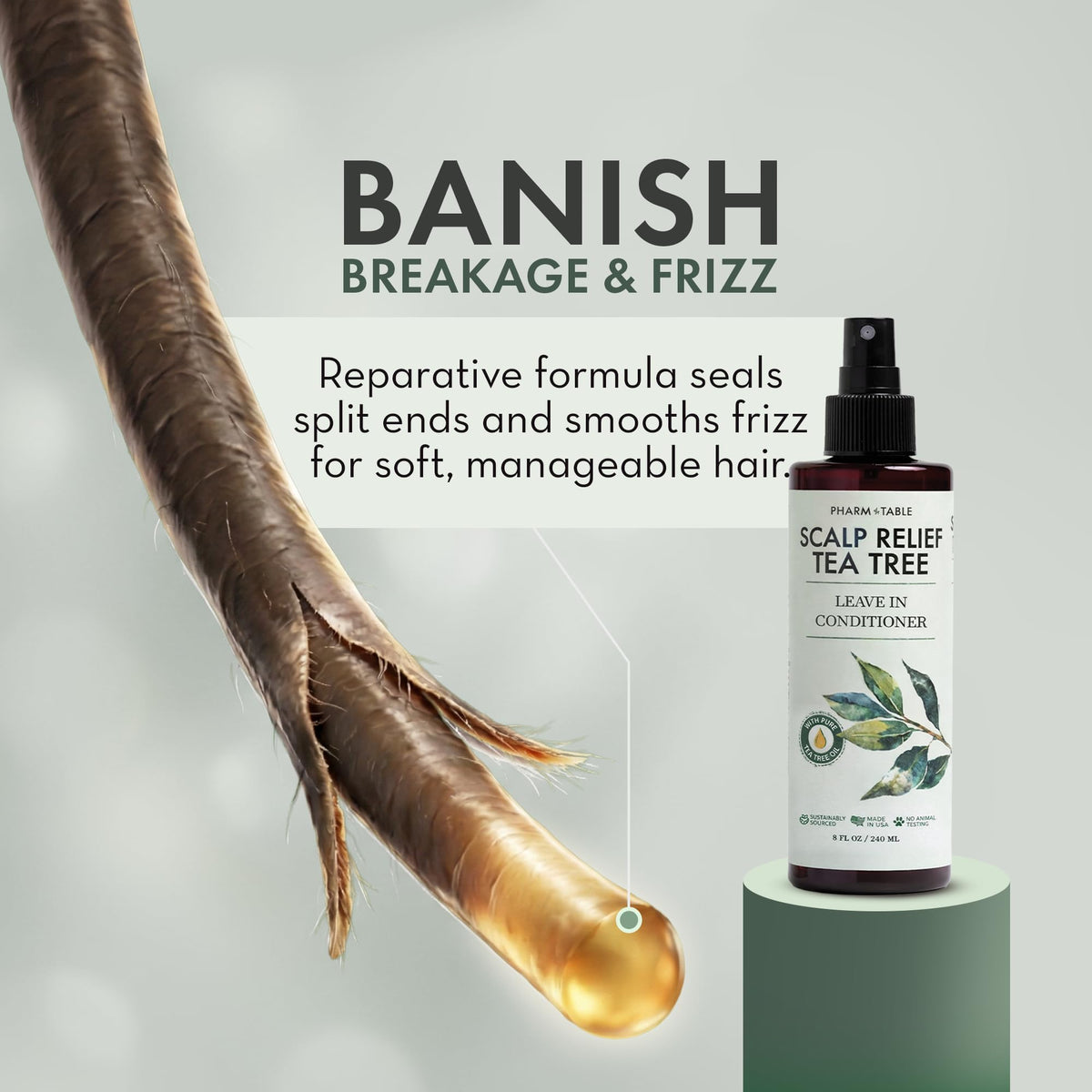PHARM TO TABLE tea tree and botanicals highlighting calming ingredients