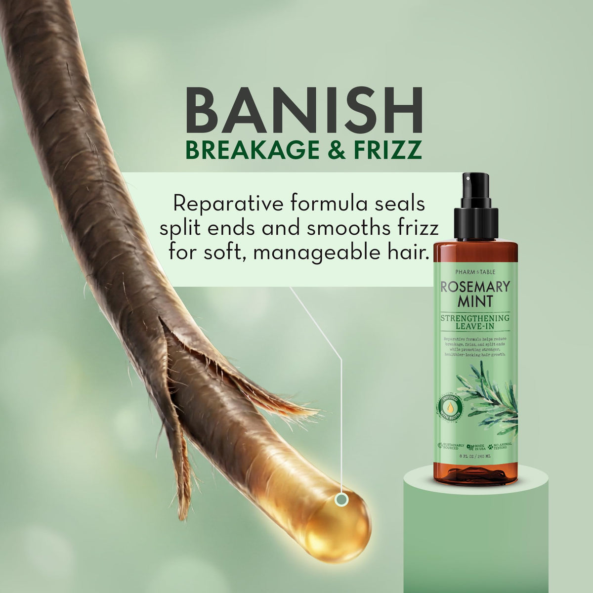 PHARM TO TABLE product label close-up highlighting natural ingredient benefits