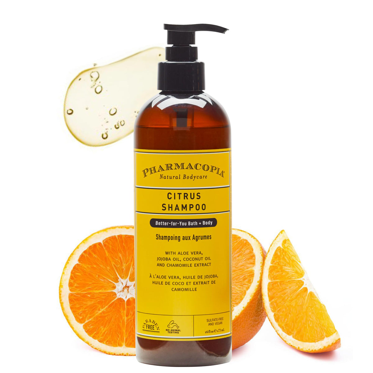 Pharmacopia front packaging showing clean citrus label and benefits