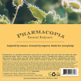 Pharmacopia citrus fruits arranged to suggest energizing orange bergamot grapefruit aroma