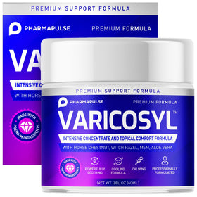 Pharmapulse Varicosyl cream texture close-up highlighting fast-absorbing feel