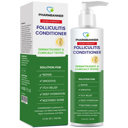 PHARMBANNER front packaging showing conditioner benefits and size