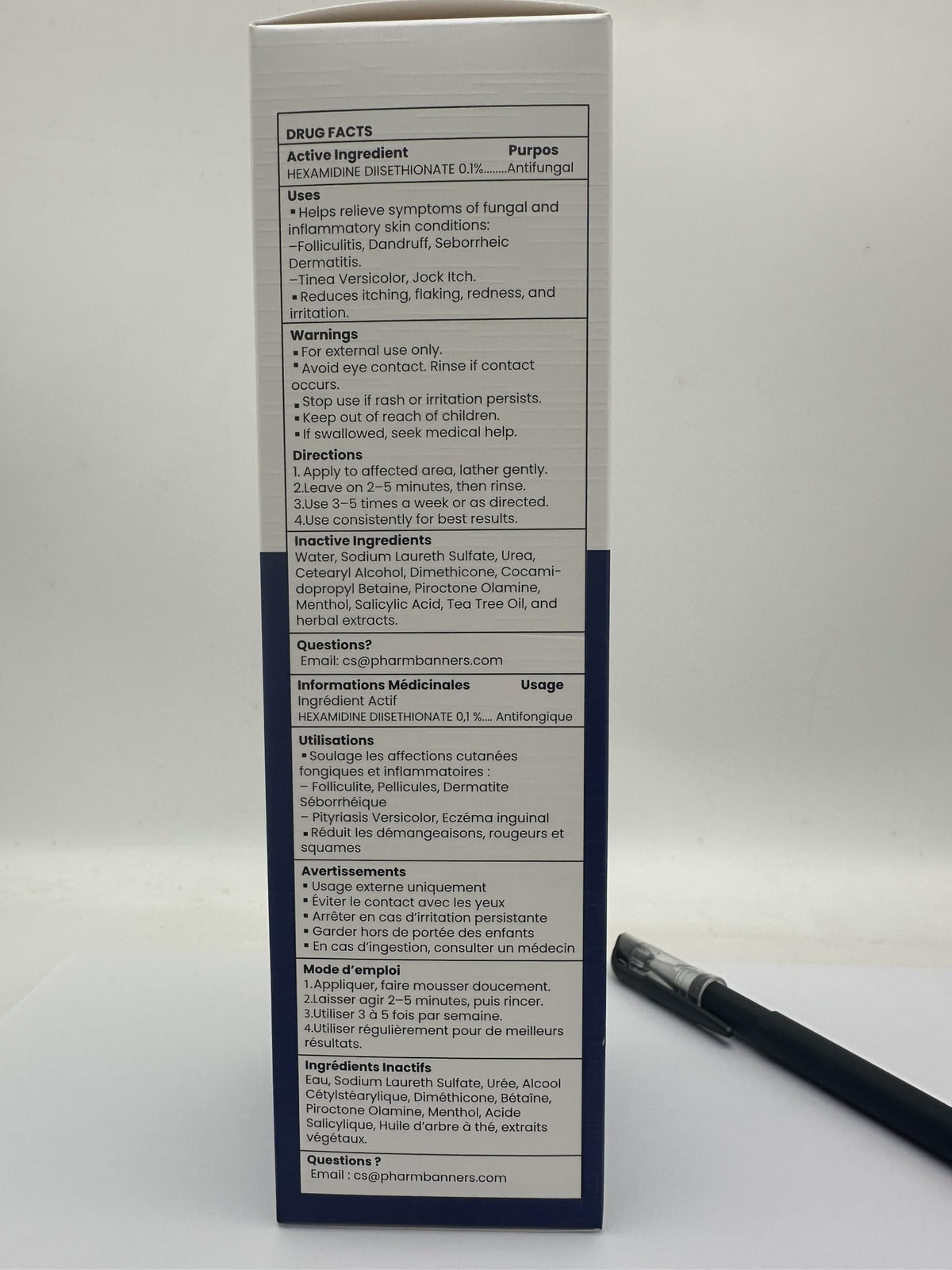PHARMBANNER applying shampoo to wet hair for targeted scalp care