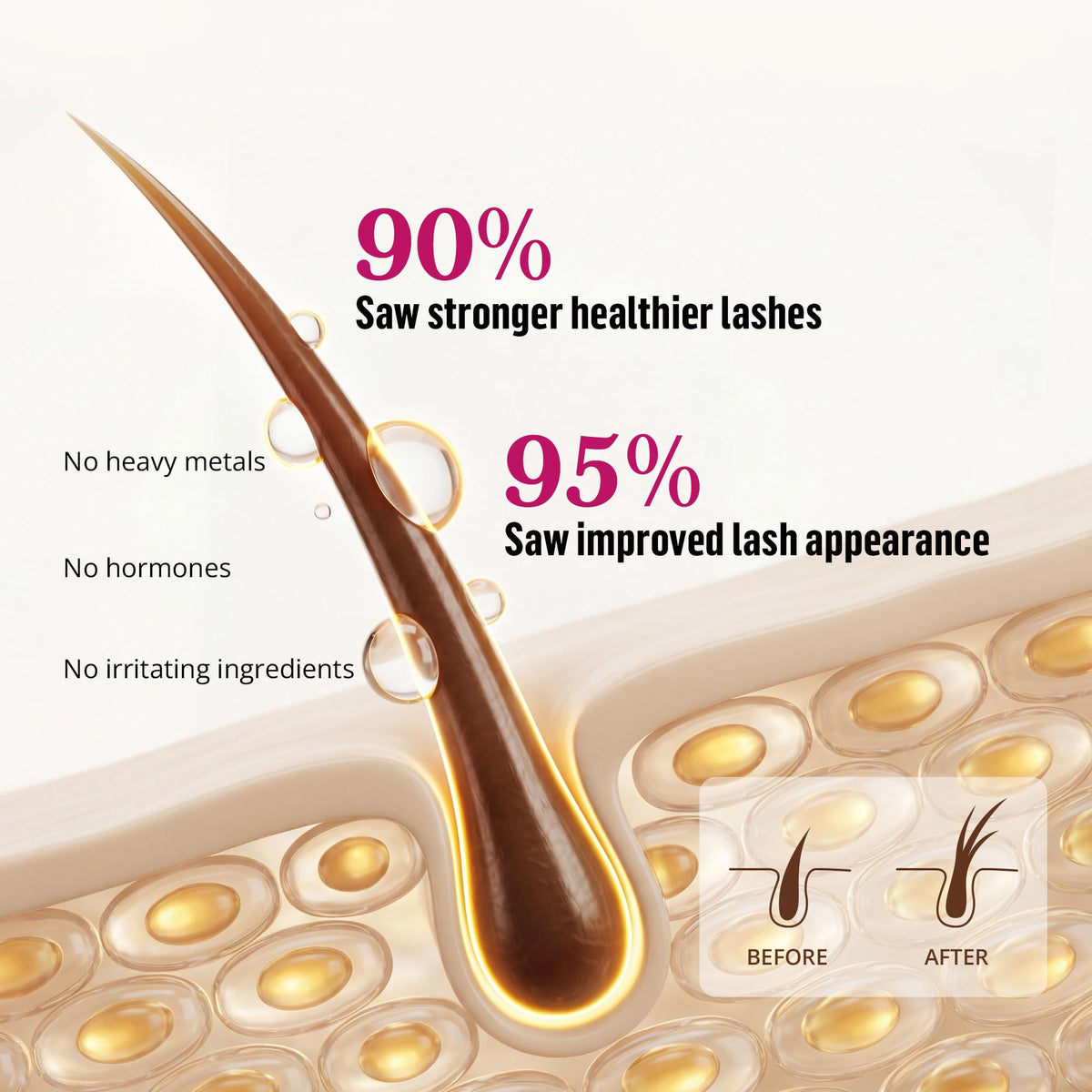 phienex application along upper lashline, demonstrates one-swipe ease benefit