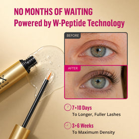 phienex before and after three weeks, visual fuller lashes benefit