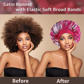 PHILIGHTS bonnet fully covering braids and locs to prevent tangles and frizz