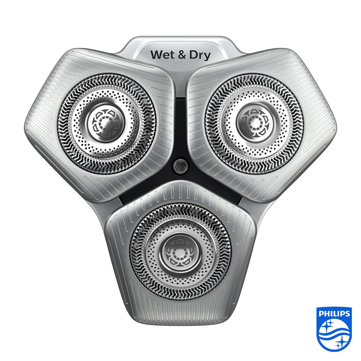 PHILIPS close-up of precision blades highlighting smoother cutting performance