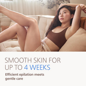 PHILIPS ProGuide attachment angled to show 75° positioning for precise epilation