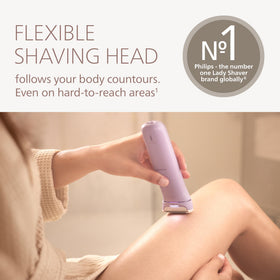 Philips flexible head closeup demonstrating contour follow for smoother shaving