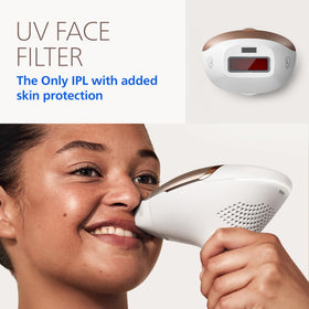 Philips Lumea in use on leg, demonstrates efficient long-lasting reduction