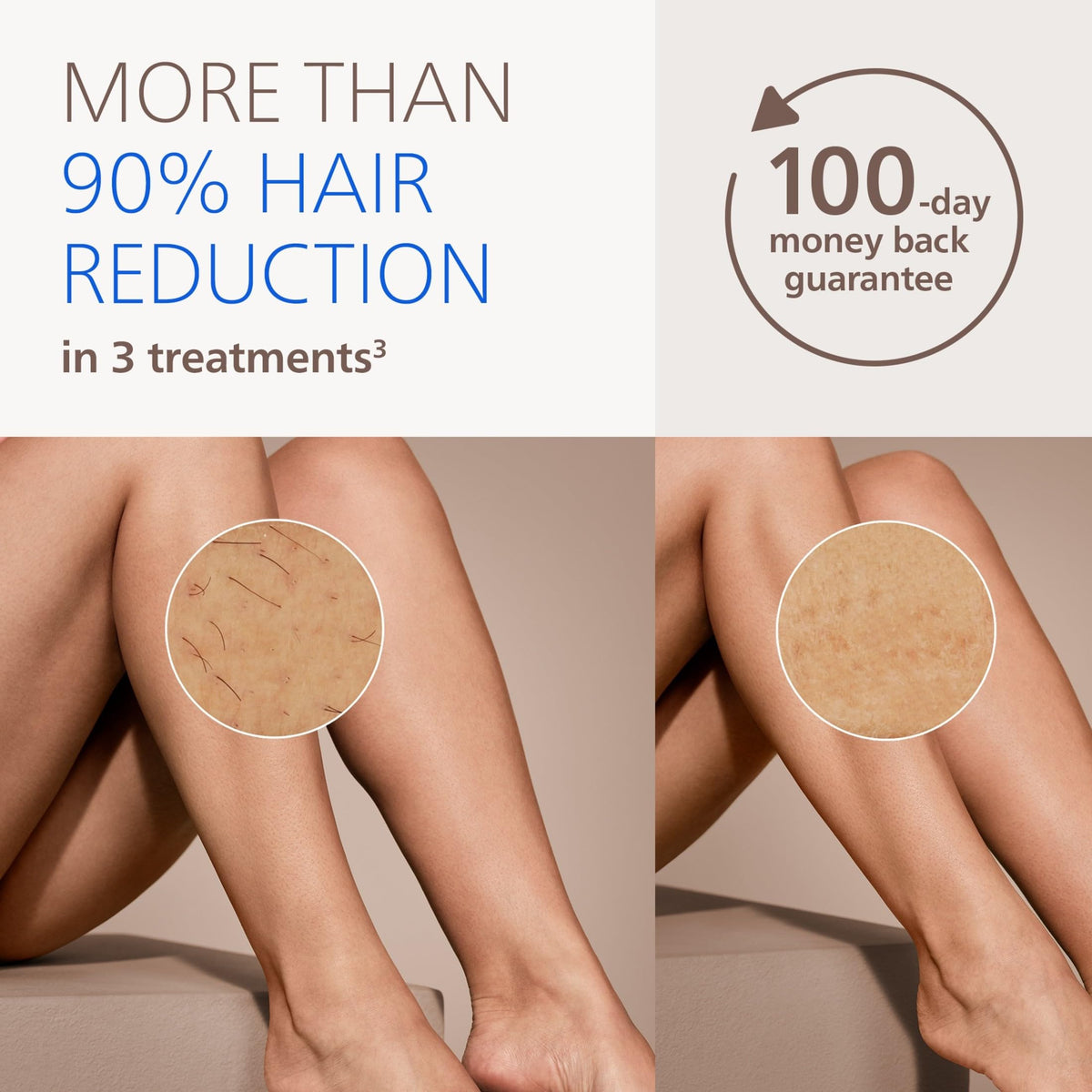 Philips Lumea close-up of SenseIQ sensor, adapts settings for comfort