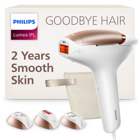 Philips Lumea front view showing design and control panel, easy home use