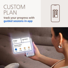 Philips Lumea held in hand to show scale, ergonomic and easy handling