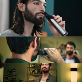 Philips Multigroom precision comb detail showing 0.2 mm adjustment accuracy