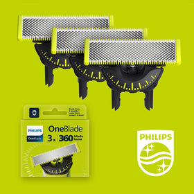PHILIPS close-up of stainless steel cutters highlighting fast precision
