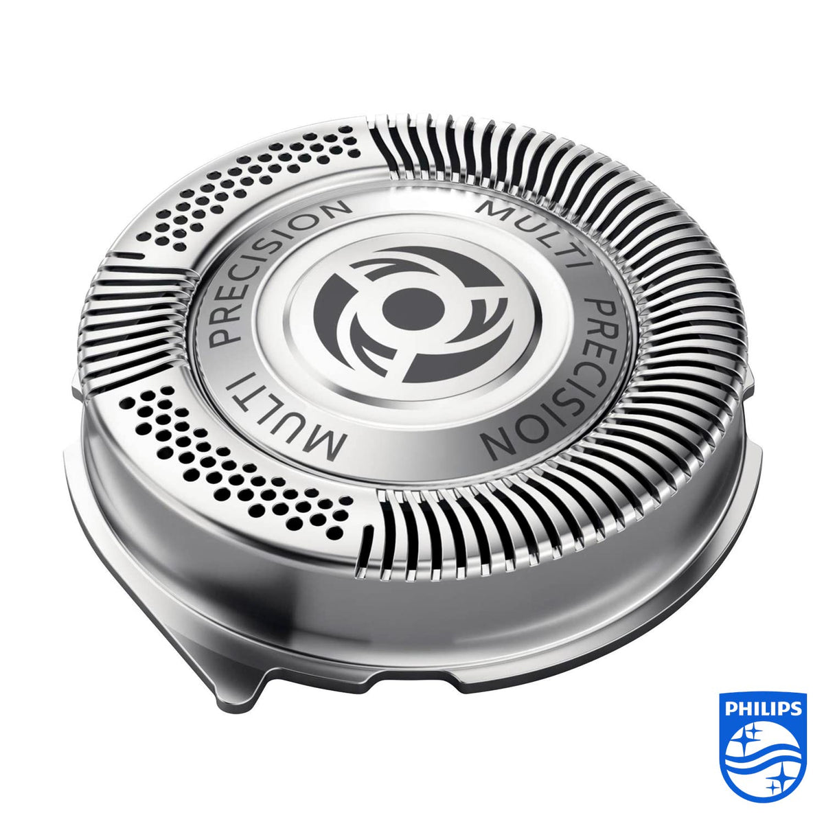 PHILIPS close-up of SH50/50 shaving head blades highlighting precision edges