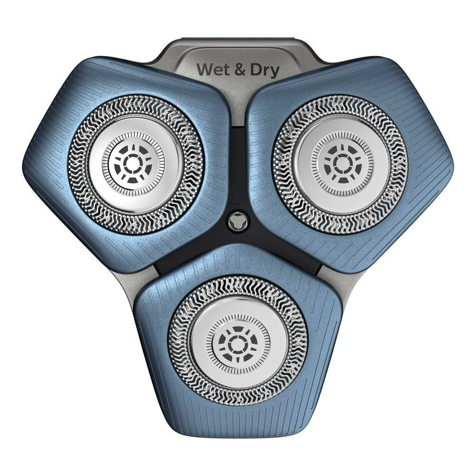 PHILIPS sh71/50 front packaging showing 3-head set and fit details for easy replacement