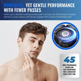 PHILIPS shaver used in shower demonstrating wet shave refreshment benefit