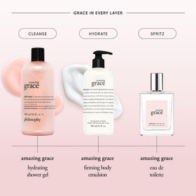 philosophy bottle beside a ruler size comparison showing 16 fl oz convenience for travel