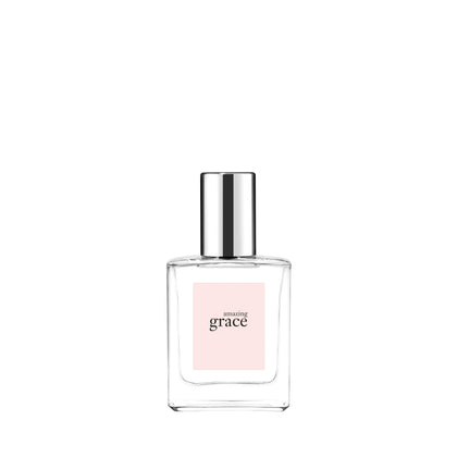 philosophy amazing grace front bottle showing compact travel size and elegance