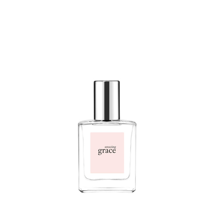 philosophy amazing grace front bottle showing compact travel size and elegance