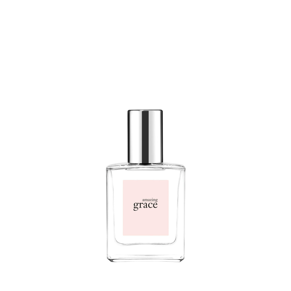 philosophy amazing grace front bottle showing compact travel size and elegance