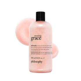 philosophy bottle front packaging displaying 16 fl oz and graceful branding for elegant bathroom display