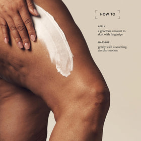 philosophy cream in hand being applied to arm, showing lightweight hydration