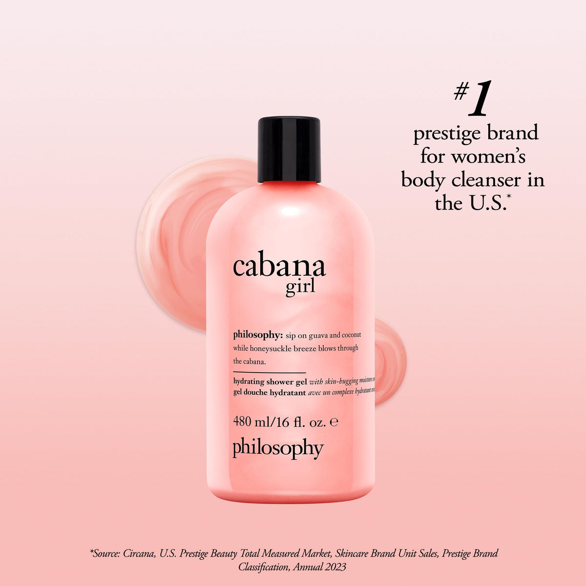 philosophy Cabana Girl label detail showing ingredients and moisture-support benefit