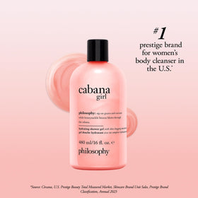 philosophy Cabana Girl label detail showing ingredients and moisture-support benefit