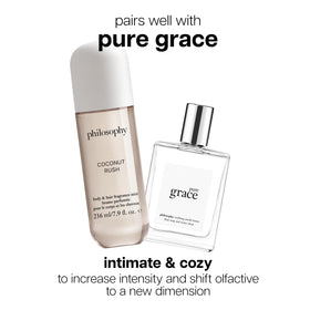 philosophy label close-up displaying scent notes and readable product branding