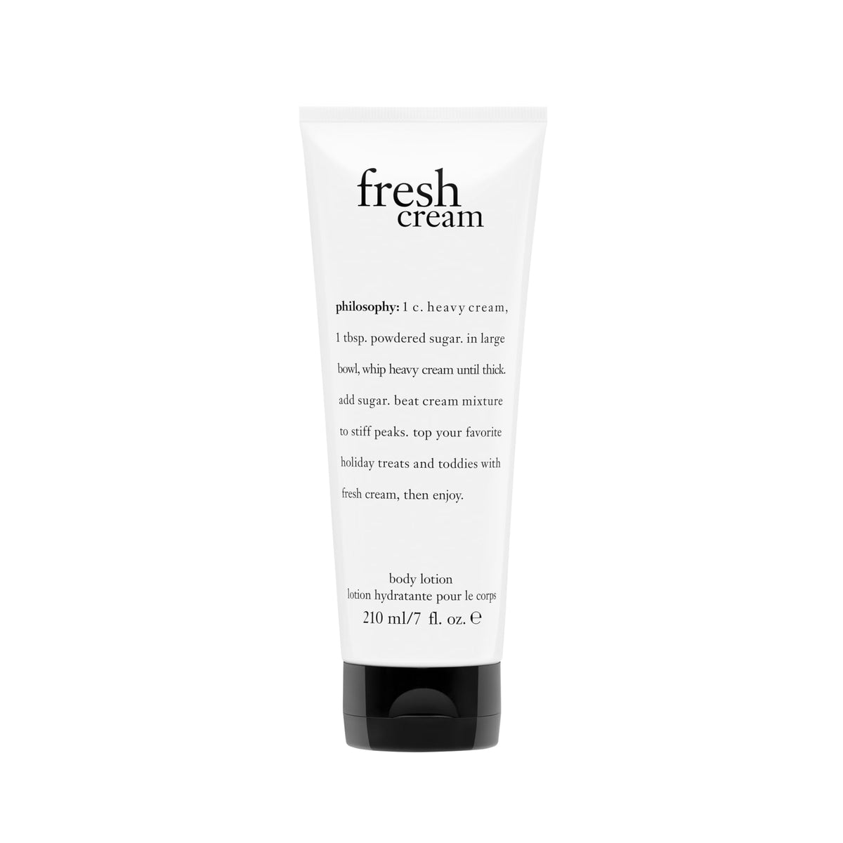 philosophy fresh cream front packaging showing 7 fl oz bottle and brand clarity