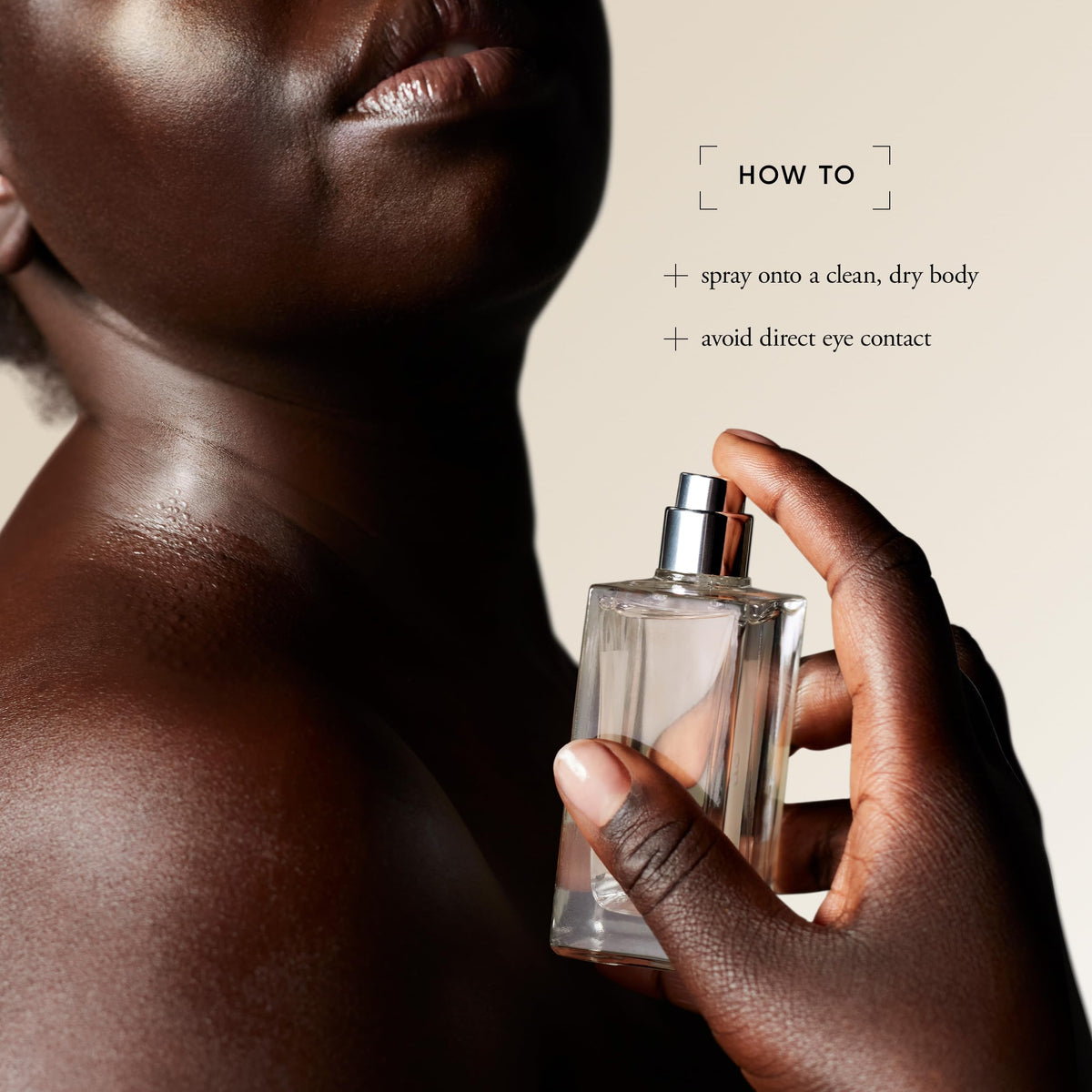 philosophy 2 fl oz bottle next to hand illustrating compact travel benefit