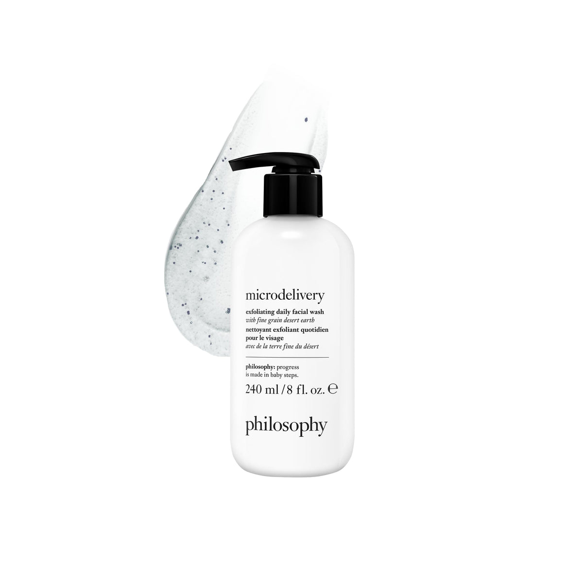 philosophy front packaging showing product label and benefit of gentle exfoliation