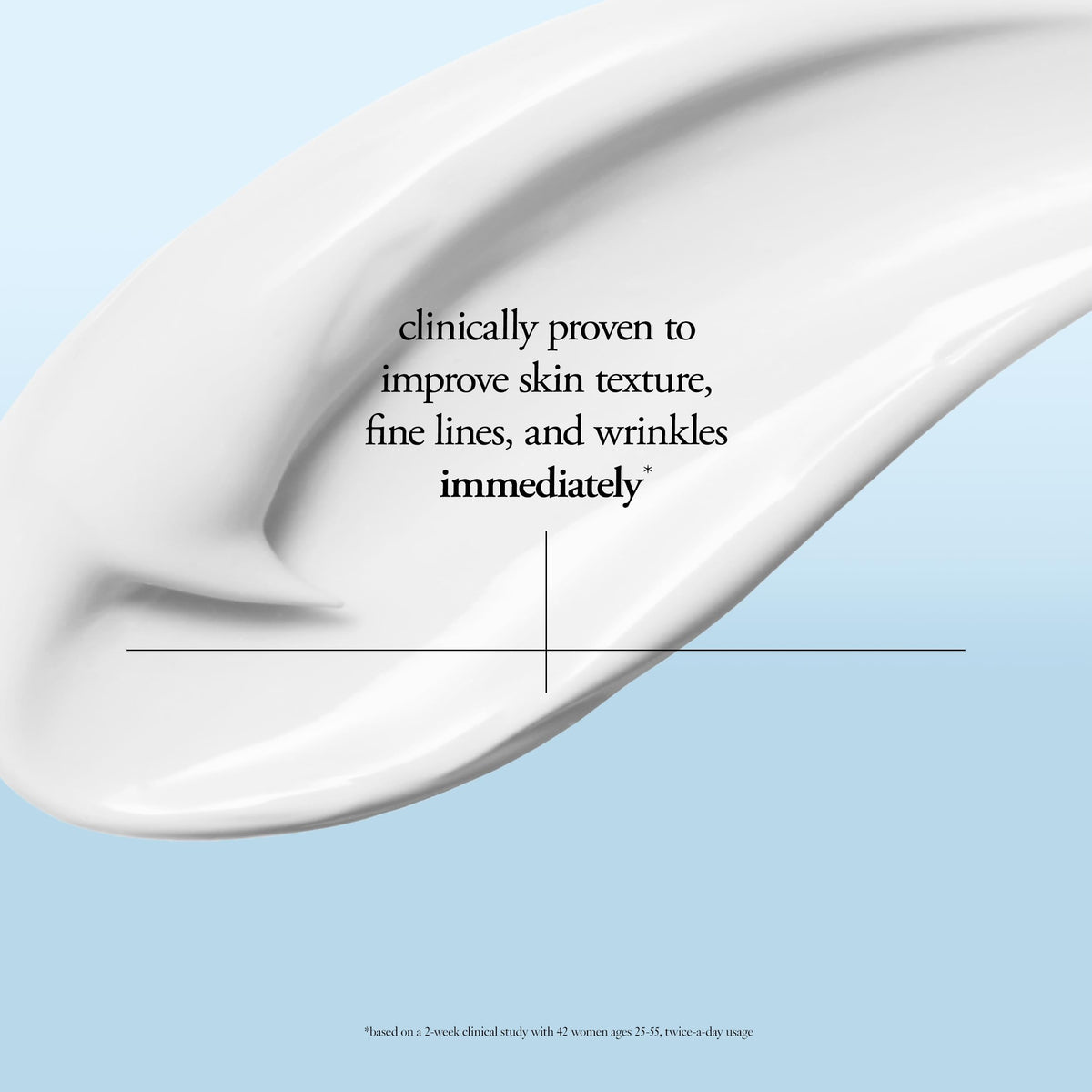 philosophy before and after skin texture comparison showing smoother, brighter skin benefit