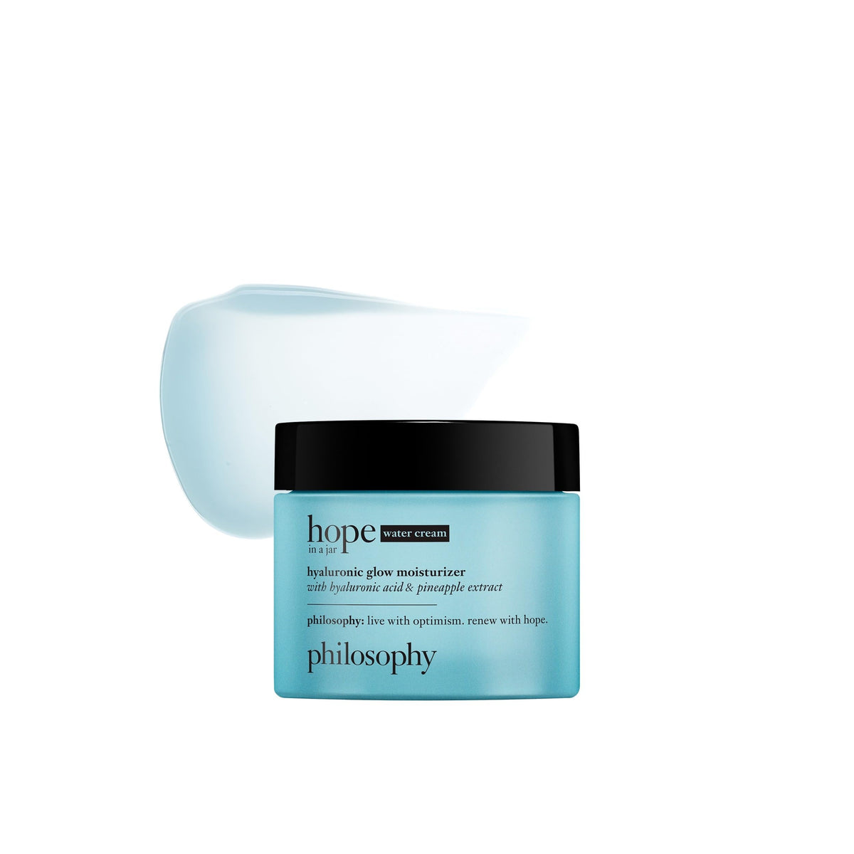 philosophy hope in a jar front packaging showing jar and lid for clean presentation and trust