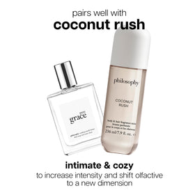 philosophy pure grace close-up of glass and mist nozzle benefit: highlights quality finish