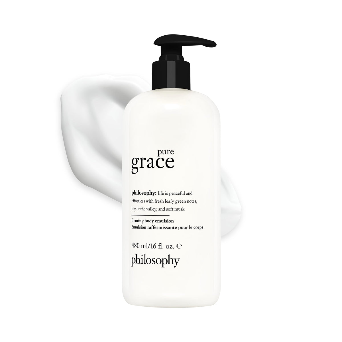 philosophy pure grace front bottle showing full 16 fl oz packaging and clean design